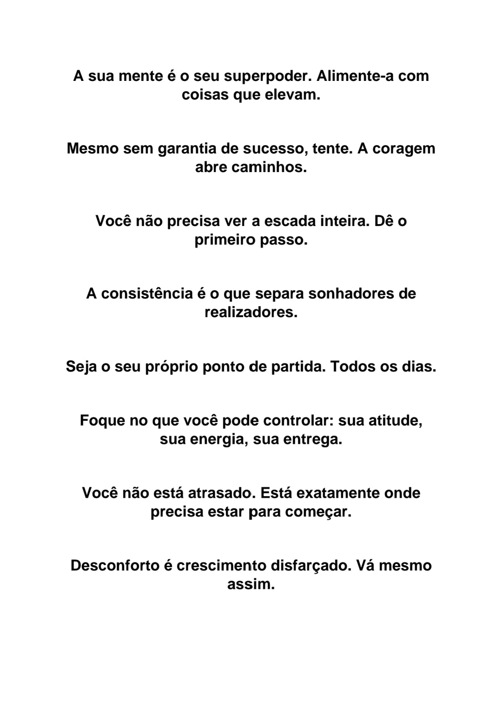 Pacote de frases motivacionais