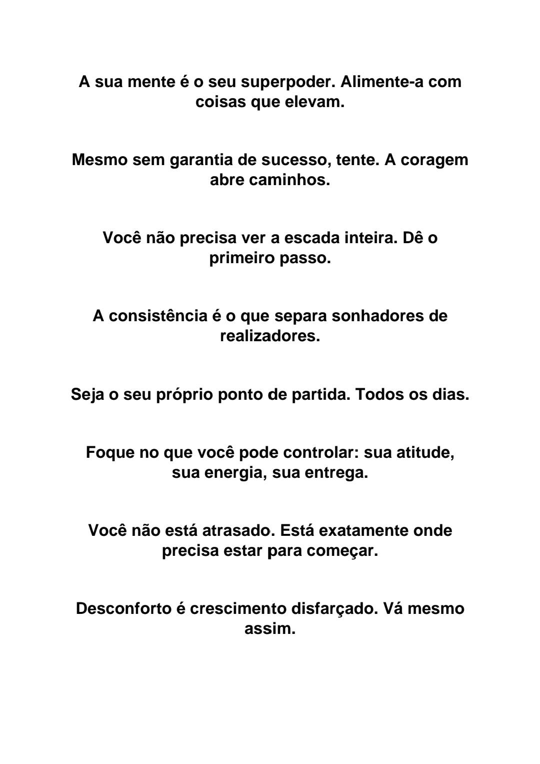 Pacote de frases motivacionais